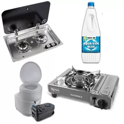 Cocinas,  WC y accesorios para autocavana