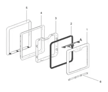 Recambio bisagra puerta exterior WC THETFORD 26430 de caravanas, autocaravanas y camper.