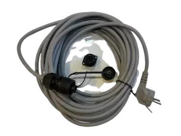 Cable de conexión externa  SCHUKO 10 metros mini plug 220V para cargadores de baterías de caravanas, autocaravanas, camper y 4x4 overland.
