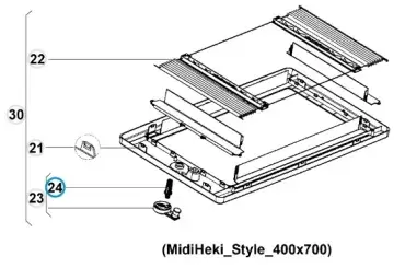 Recambio piñón de accionamiento para claraboyas Dometic Midi Heki Style 400x700 para autocaravana, caravana y camper. Ref. 82-4460000227