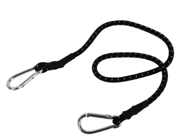 Correa cincha tensor de goma 80 - 140cm extensible con ganchos de aluminio para autocaravana, caravana y camper. Ref. 44218