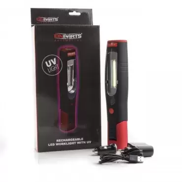 Linterna de trabajo o camping Luz de inspección LED (1 x OSRAM COB) con linterna UV multiuso. Ref. EPIL05