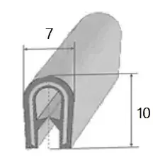 Goma multiususos para perfil de junta de puerta para autocaravana, caravana y camper.