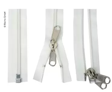 Repuesto cremallera blanca con doble tirador reversible 163 cm