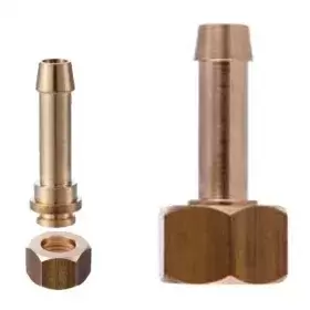 Conector de laton con tuerca 1/2"-8 M/M para barbacoas, cocinas y calentador de agua Imass.