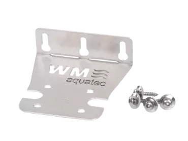Soporte para equipo filtrante WM Aquatec en acero Inox para caravanas, autocaravanas, camper y 4x4 overland.