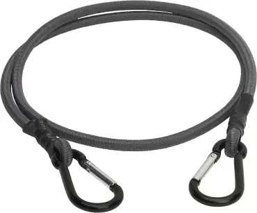 Cuerda de goma elástica  150 CM multiusos con mosquetones en los extremos, camping caravaning, camper y 4x4 overland.