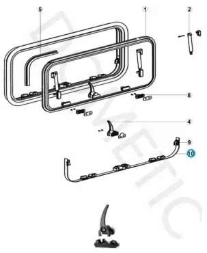 Recambio original cinta deslizante ventana Dometic S7 900x600 para autocaravana, caravana y camper