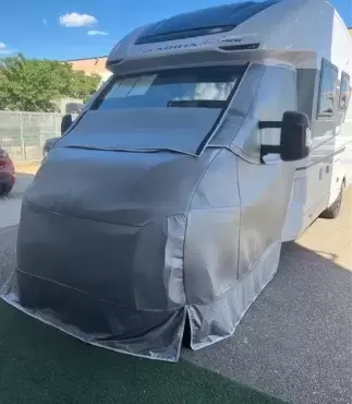 Aislante y oscurecedor exterior 2 piezas morro completo Fiat, Citroen y Peugeot desde 2002 a 2005, autocaravanas y camper. - Ref. AB104 SUP+INF