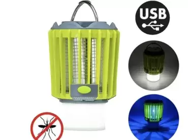Lampara Linterna antimosquitos con bateria de litio recargable, camping, caravaning, camper, 4x4 overland.