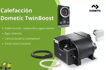 Calefacción y agua caliente Dometic TwinBoost 4000 para autocaravanas y camper.