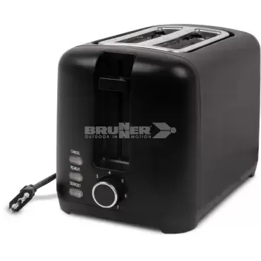 Tostador de pan Brunner Minuwatt bajo consumo eléctrico 230V 780W-930W para caravanas, autocaravanas y camper.