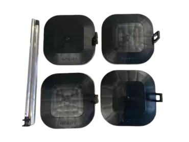 Recambio original 4 bases, calzos con asta de posicionamiento patas eléctricas autolift de autocaravanas y camper.