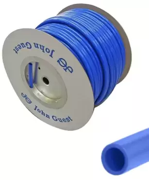 Tubo Jonh Guest azul 12mm, rollo de 100 MT para instalaciones de agua en caravanas, autocaravanas y camper.