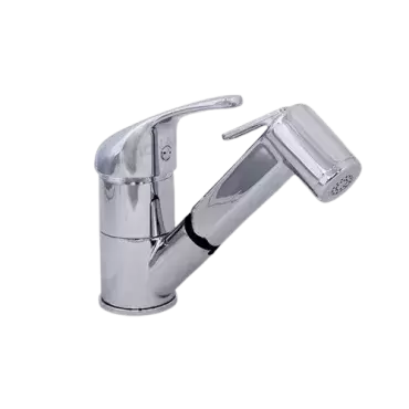 Grifo de ducha con flexo extraible y caño giratorio para caravanas, autocaravanas y camper.