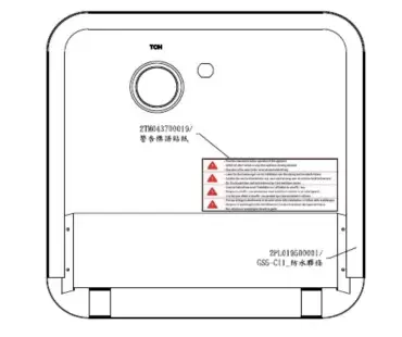 Recambio puerta color negro calentador de agua Imass.