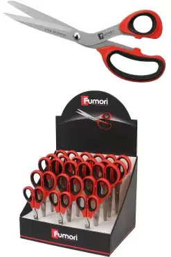 Tijera Fumasi 8" multiuso recubierta de  TITANIO + Hojas microdentadas.