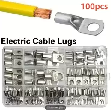 Estuche blister 100 piezas terminales surtidos para instalaciones en caravanas, autocaravanas y camper.