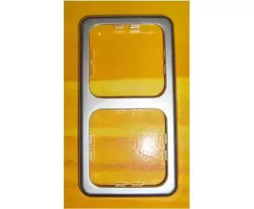 Marco doble, linea CLASICA para interruptores y enchufes color GRIS PLATA para caravanas, autocaravanas y camper.