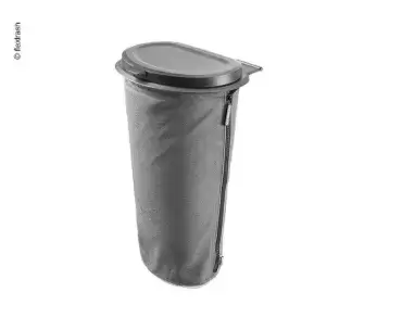 Papelera plegable para basura Flextrash GRIS-NEGRA multifunción 9 litros, camping caravaning .
