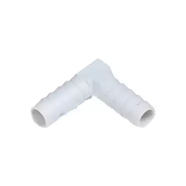 Codo de plástico 12 mm en 90º para conexiones de agua de caravanas, autocaravanas y camper.