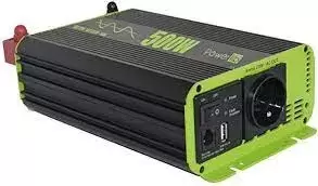Convertidor de corriente onda pura 500W POWERLI con mando a distancia para autocaravanas, camper y 4x4 overland.