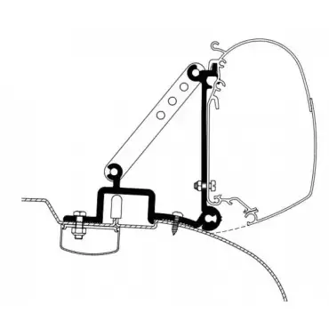 Kit 3 soportes fijación toldoTHULE OMNISTOR 3200/4200/4900 Y 5200 para Fiat Ducato, Citroen Jumper y Peugeot Boxer. - Ref. 43063