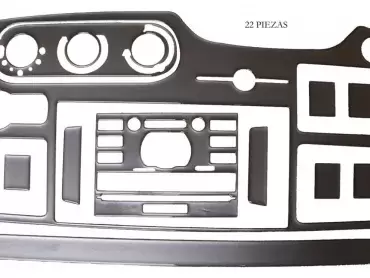 Kit. dec salpicadero Ford Transit 09-2010> plata 22 piezas