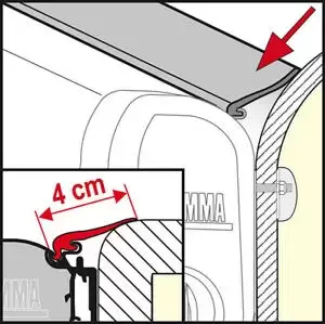 Junta de goma Rain Guard M para toldos Fiamma F45