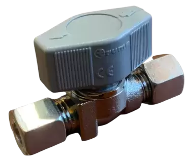 Llave corte de gas TRUMA 8 mm recta para caravanas, autocaravanas y camper.