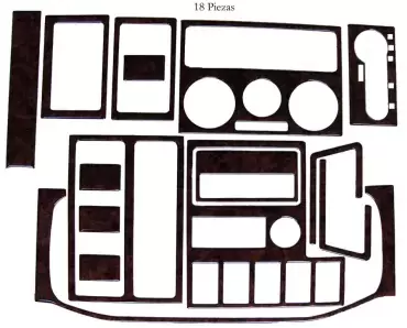 Kit dec. salpicadero VW Trans. T4 09/1998> madera 18 pzs.