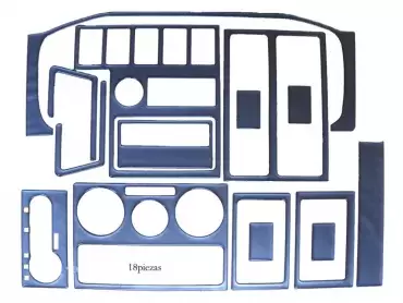 Kit dec. salpicadero VW Trans. T4 09/1998> plata 18 pzs.