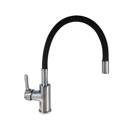 Grifo mezclador Monomando con caño flexible para caravanas, autocaravanas y camper.