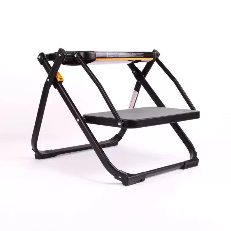 Peldaño doble plegable muy resistente para caravanas, autocaravanas y camper.