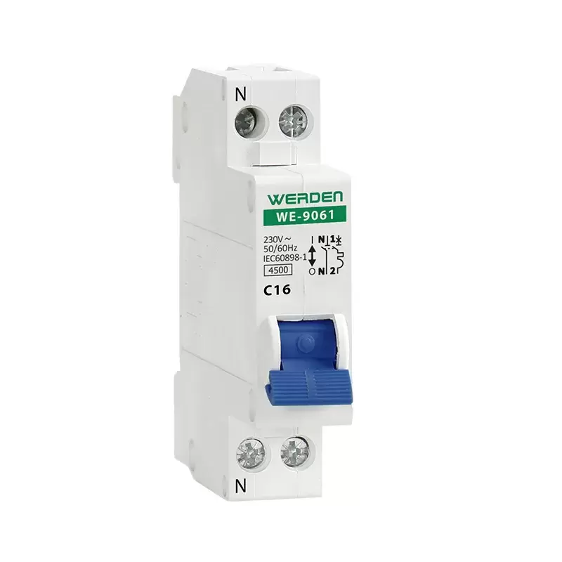 Interruptor Werden Magnetotérmico 1P+N 16 AH,  para instalaciones en caravanas, autocaravanas y camper.