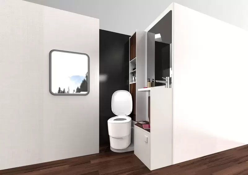 WC Clesana inodoro SIN agua con sistema de bolsa para caravanas, autocaravanas y camper.