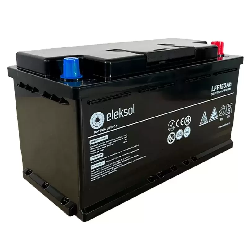 Batería Litio Eleksol 150Ah/12.8V  con Bluetooth y BMS integrado para autocaravanas y camper.