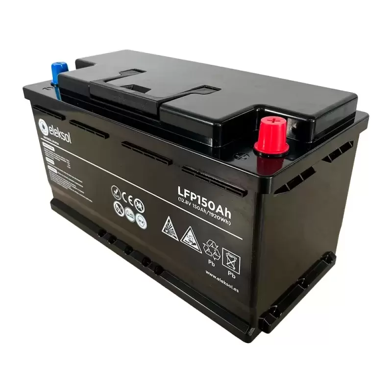 Batería Litio Eleksol 150Ah/12.8V  con Bluetooth y BMS integrado para autocaravanas y camper.