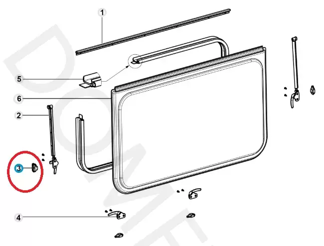 Recambio clips de fijación para brazos de ventana Dometic de autocaravana, caravana y camper