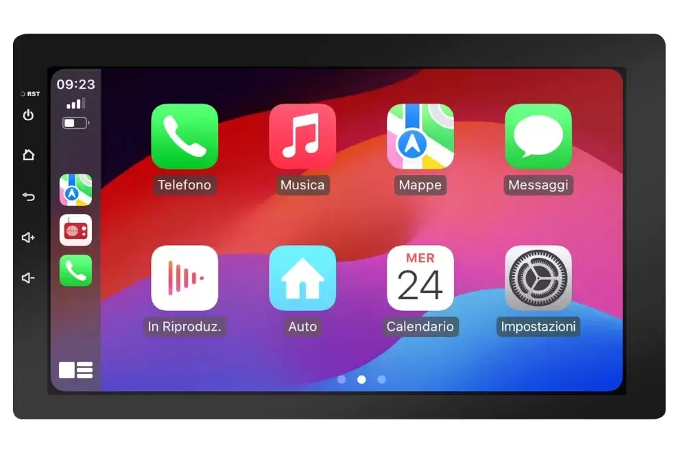 Equipo de música multimedia 1 Din  Apple CarPlay y Android Auto inalámbricos pantalla táctil  10.1″ para autocaravanas y camper.