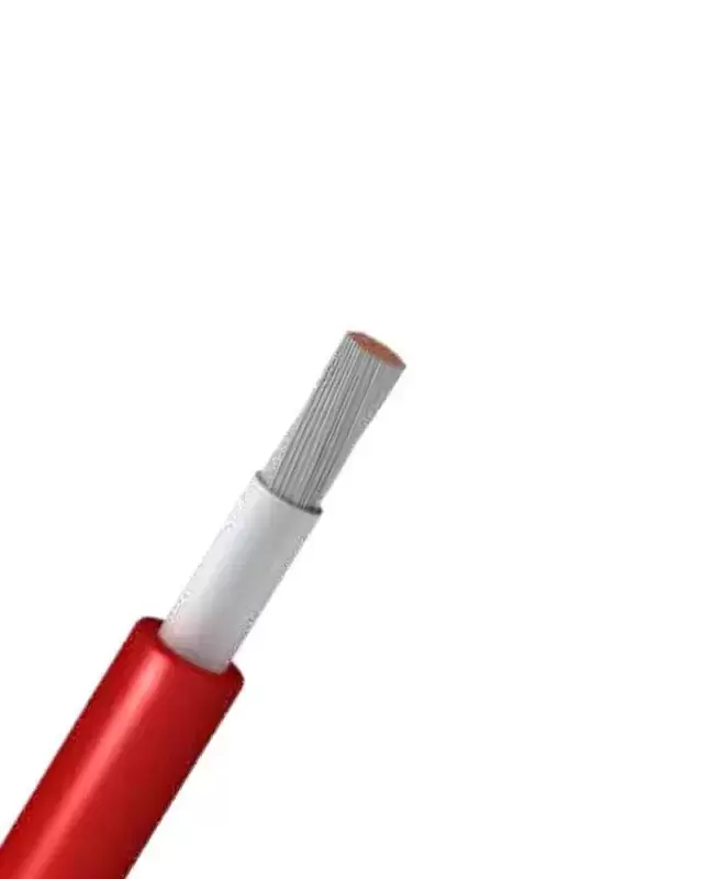 Cable positivo rojo 6mm específico para instalación en placas solares.