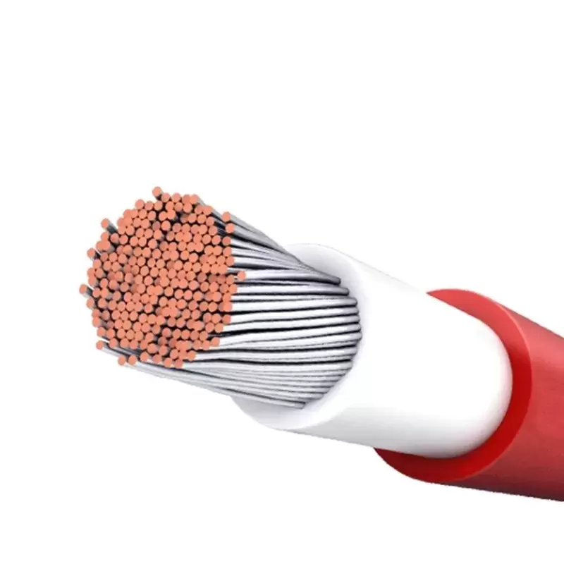 Cable positivo rojo 6mm específico para instalación en placas solares.