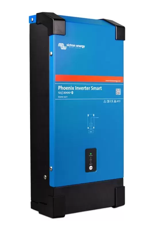 Inversor de corriente Victron Energy Phoenix Smart 12V 2000W con Bluetooth para autocaravanas y camper.