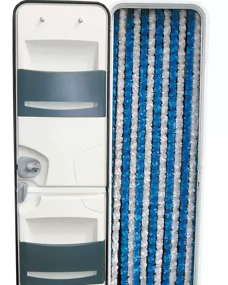 Cortina oruga blanco/azul 560x1850 caravana autocaravana