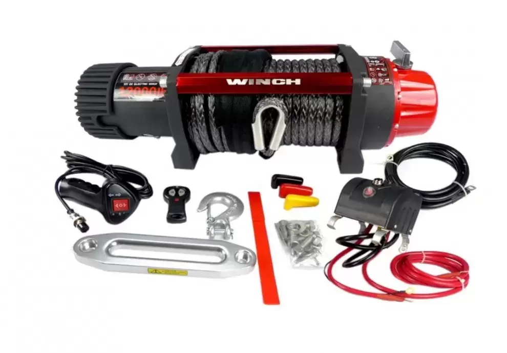 Cabrestante 12V, 12.000lbs, 5448KG , Color Gris para 4X4 Overland.