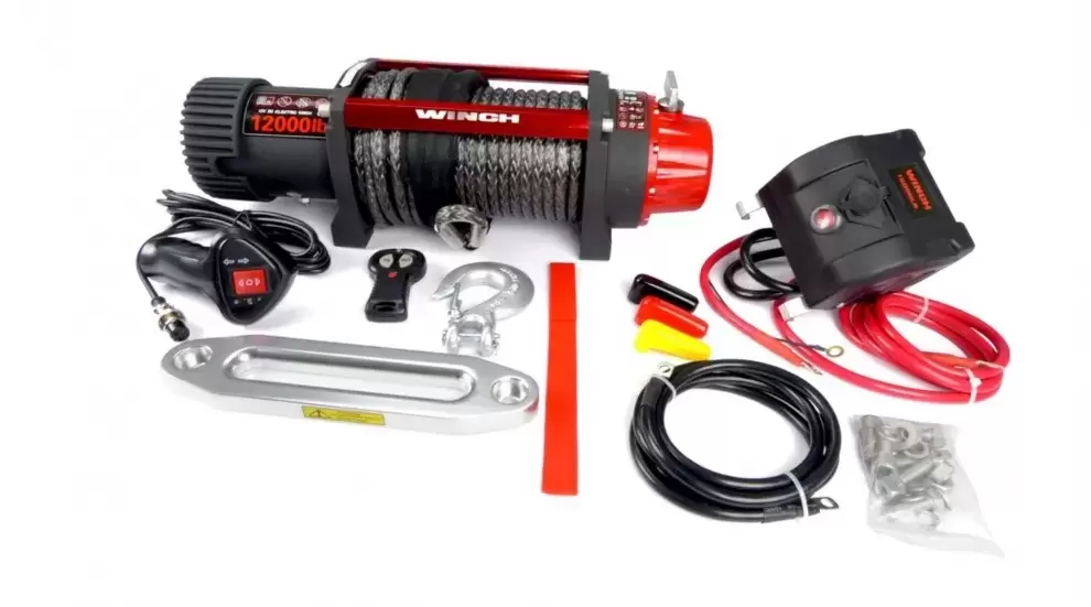 Cabrestante 12V, 12.000lbs, 5448KG , Color Gris para 4X4 Overland.