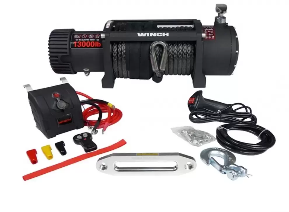 Cabrestante 12V, 12.000lbs, 5897KG , Color Gris para 4X4 Overland.