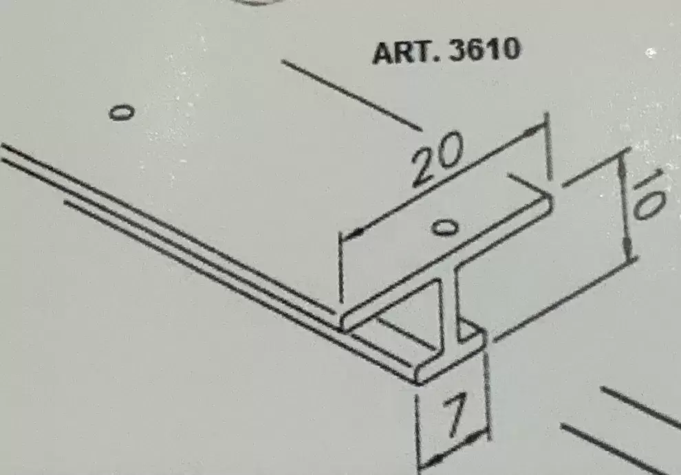 Rail de plástico para cortinas  semi flexible 2 metros, caravanas, autocaravanas y camper.