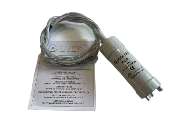 Bomba de agua sumergible 12V Comet Eco para caravanas.