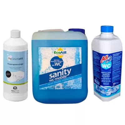 botellas de productos para wc 